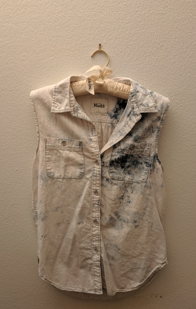 Tie dye chambray top